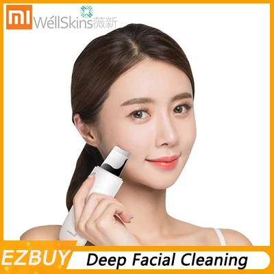 Xiaomi Wellskins Ultrasonic Facial Skin Scrubber Beauty Instrument Deep Face Cleaning Blackhead Remove Rechargeable | Бытовая техника