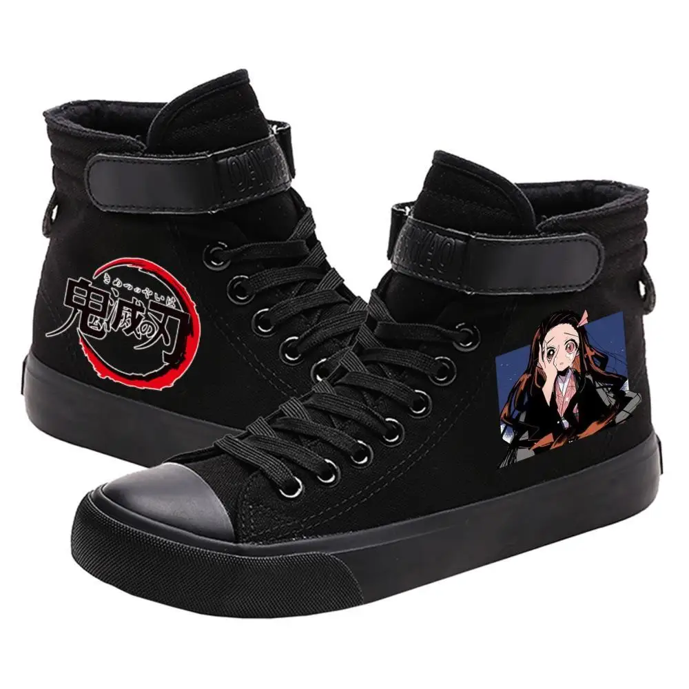 

Demon Slayer Hashibira Inosuke Graffiti high top breathable canvas uppers Kamado Tanjirou college Customized fashion gym shoe