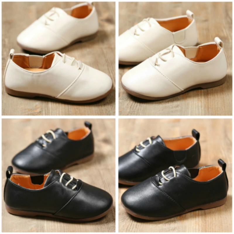 Детская обувь для маленьких девочек костюм досуга кожаная на плоской подошве С