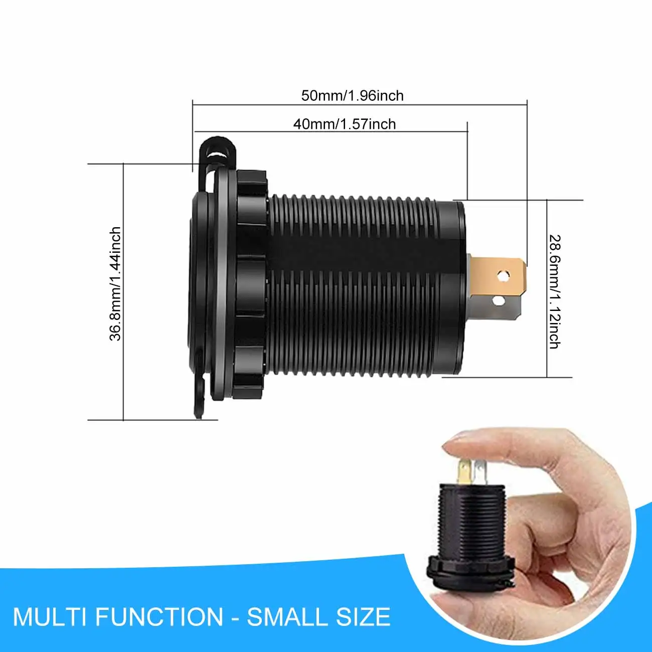 

QC 3.0 USB Charger 3A Quick Charger Motorcycle Dual Auto USB Charger Socket LED Display with Touch Switch for Truck Boat ATV