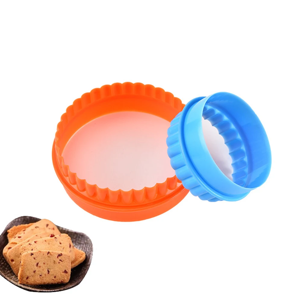 6 шт./компл. Пластиковые Двухсторонние простые крутые круглые ножи для печенья