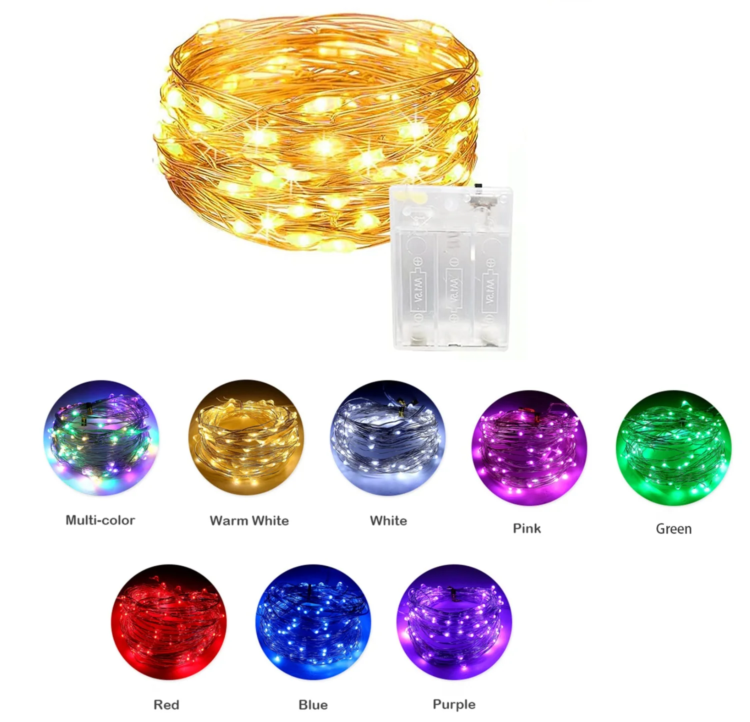 

Battery Box LED3*AA Battery Powered Christmas Wedding Party Decoration Garland Indoor Outdoor Party Decoration Light String