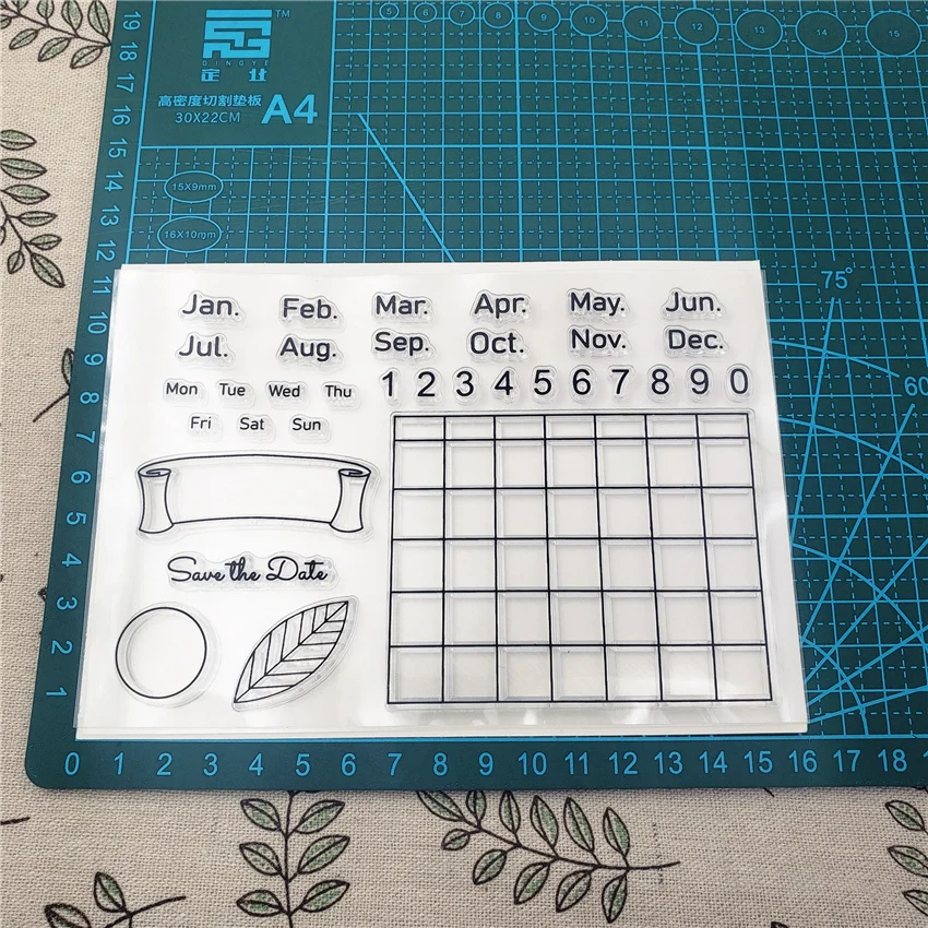 Hot sale calendar Transparent Clear Stamps / Silicone Seals Roller Stamp for DIY scrapbooking photo album/Card Making images - 6