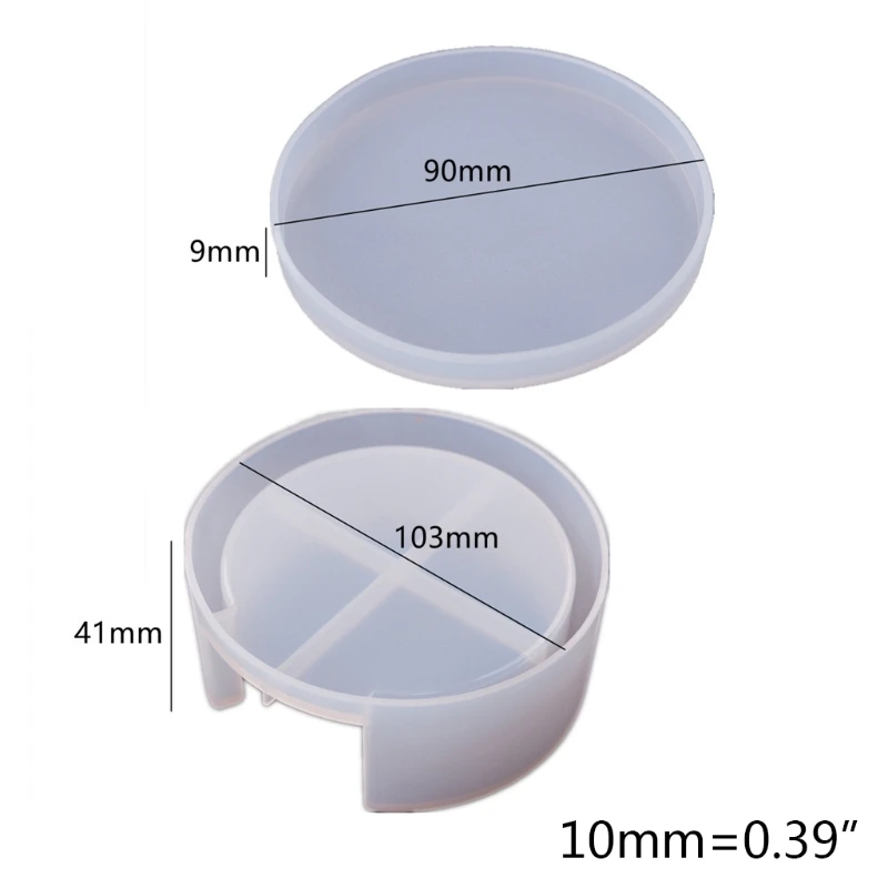 

Crystal Epoxy Resin Mold Coaster Storage Box Silicone Mould Handmade Home Decorative DIY Crafts Casting Tool