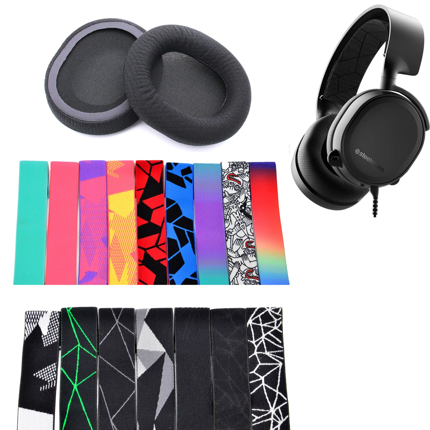 Амбушюры для SteelSeries Arctis 3 5 игровые эргономичные амбушюры губчатая Подушка