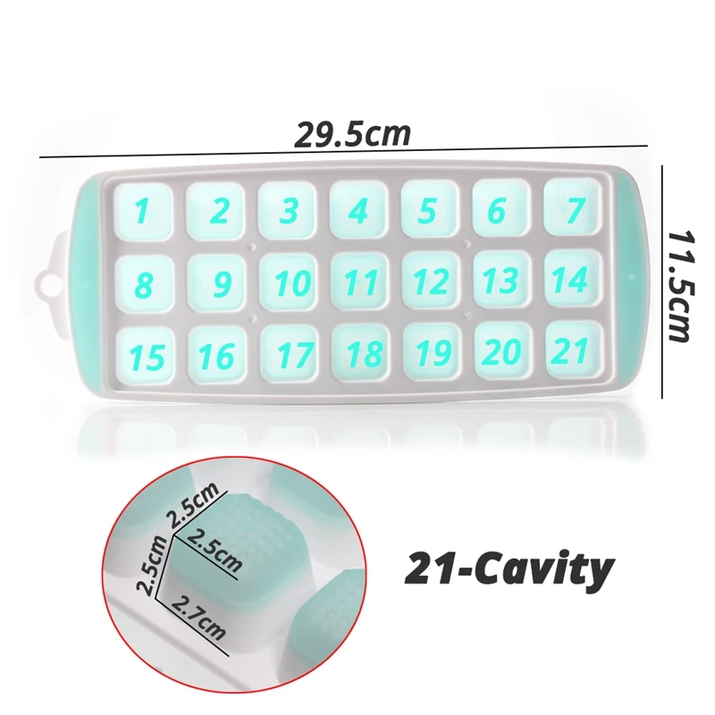 3 Упаковки лотков для кубиков льда гибкие лотки с непроливающимися крышками