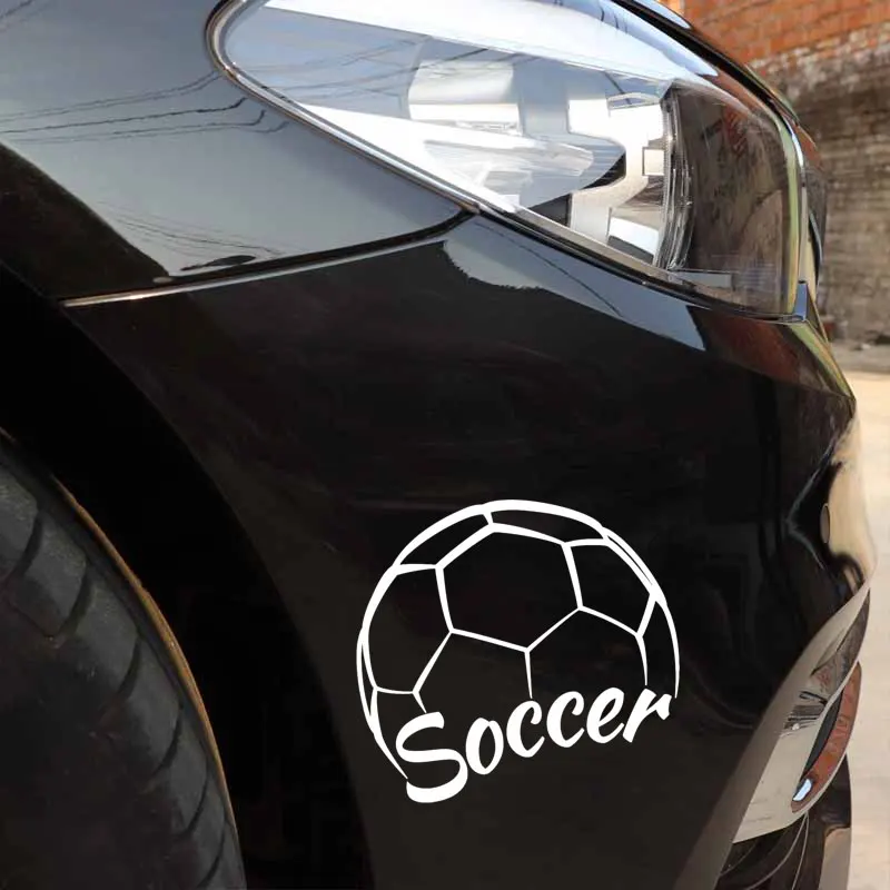 

YJZT 16.2CM*15.2CM Classic Football Pattern Car Styling stickers Window Decal Black/Silver C31-0021