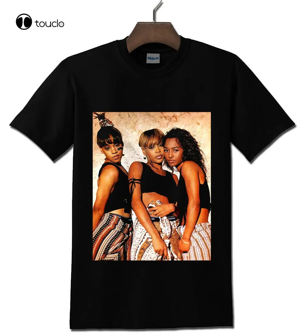 

Винтажная черная футболка Tlc Girl Group, футболка на заказ, Aldult, подростковая, унисекс, цифровая печать, модная, забавная, новая, Женская