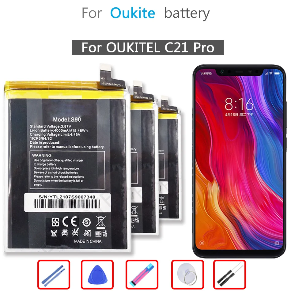 

S90 (C21 Pro) 4000mah Battery For OUKITEL C21 Pro C21Pro Mobile Phone