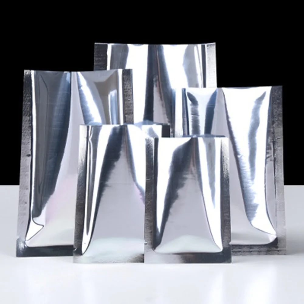 

100Pcs Flat Top Aluminum Foil Storage Package Bag Grocery Sundries Food Vacuum Heat Seal Mylar Foil Pack Bag