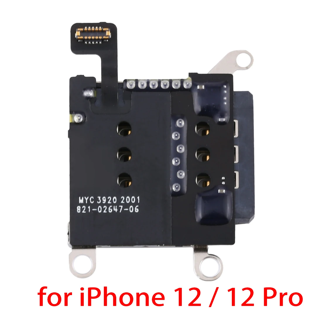 

Single SIM Card Holder Socket with Flex Cable for iPhone 12 / 12 Pro