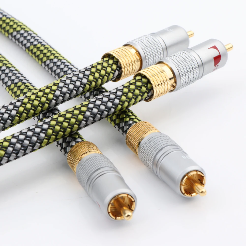 Кабель для подключения аудиосигнала с посеребренным покрытием и разъемом nakamiche |