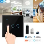 Умный настенный сенсорный выключатель с Wi-Fi, 123 клавиш, дистанционное управление голосом, таймер, выключатель с поддержкой Alexa Google Home
