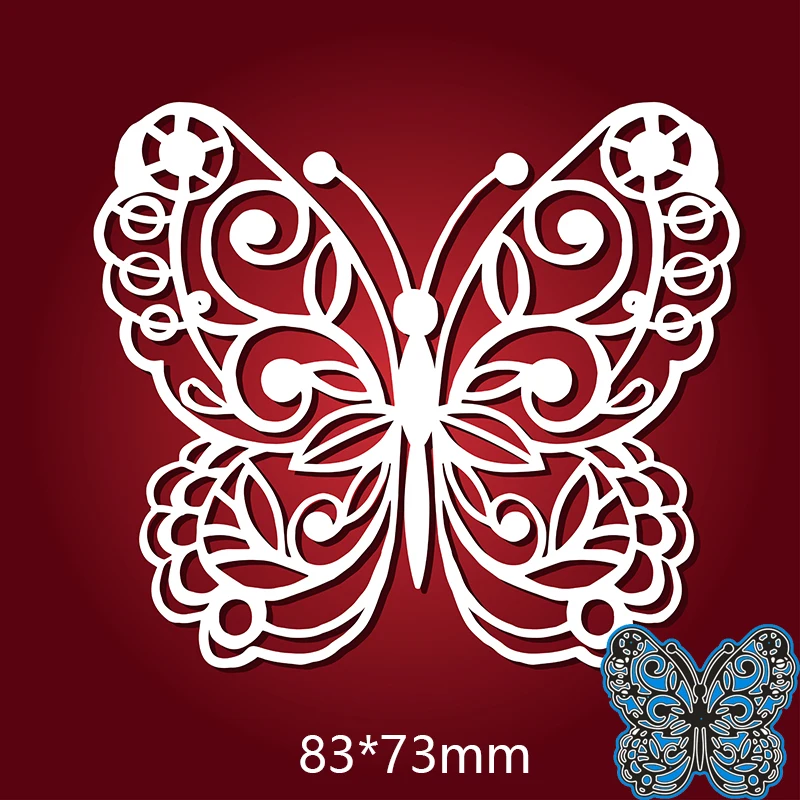 

83*73mm Hollow Butterfly Metal Cutting Dies decoration Scrapbook Embossing Paper Craft Album Card Punch Knife