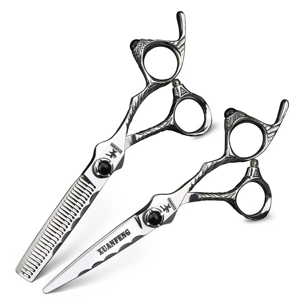 

New 6 Inch Hairdressing Scissors Japanese Steel 440C High Quality Salon Barber Scissors Cutting Scissors Hair Thinning Shear