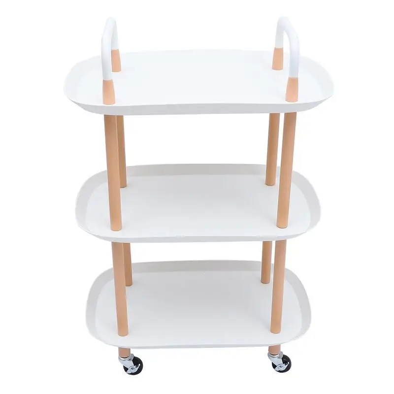 Съемный стеллаж трехуровневая тележка практичная полка для хранения кухонный