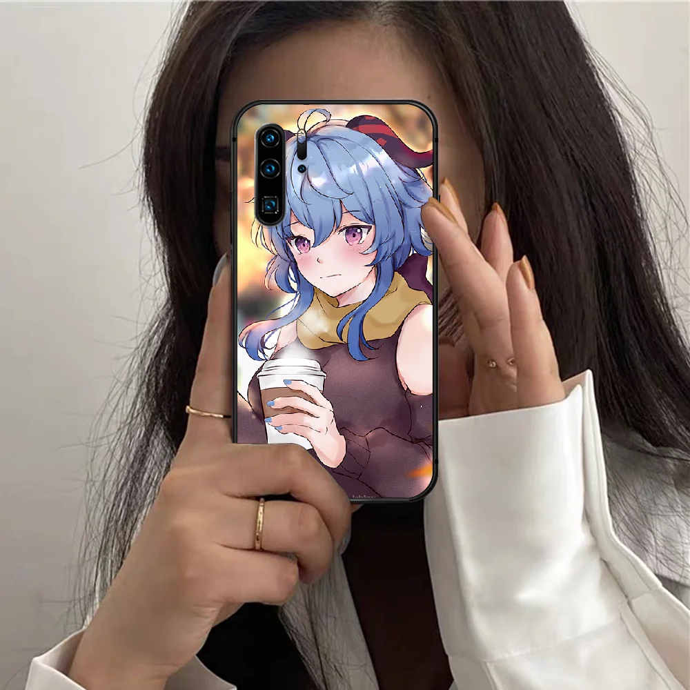 

Genshin Impact Ganyu Phone Case For HUAWEI P 10 20 30 40 Pro Lite Smart Plus Z 2019 Nova 7i 5T black Shell Soft Back Luxury