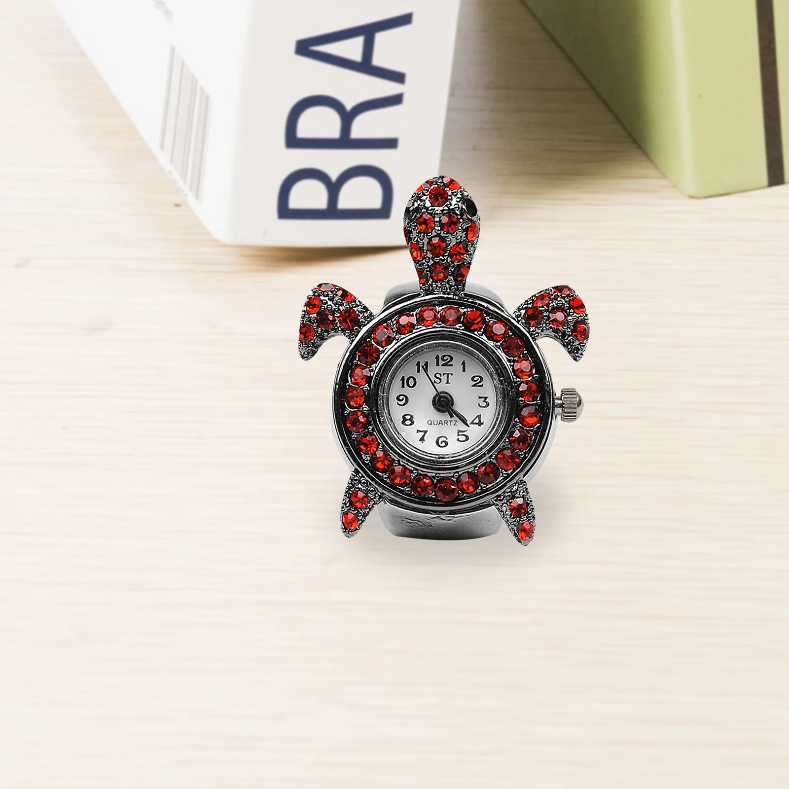 

Watches Women Luxury Small Tortoise Diamond Ring Watch Unique Ring Watches Multi-Color Optional Anniversary Gift F5