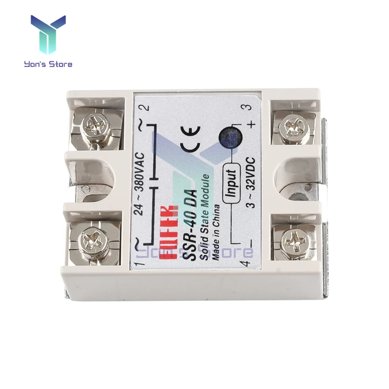 DC-AC твердотельное реле модуль переключателя SSR-10/25/40/50/60/75/100DA Однофазное