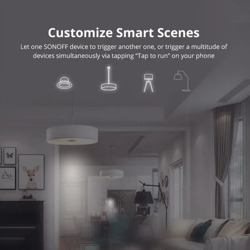 Умный светильник ель SONOFF MINI R2 с Wi-Fi релейный модуль голосовым управлением