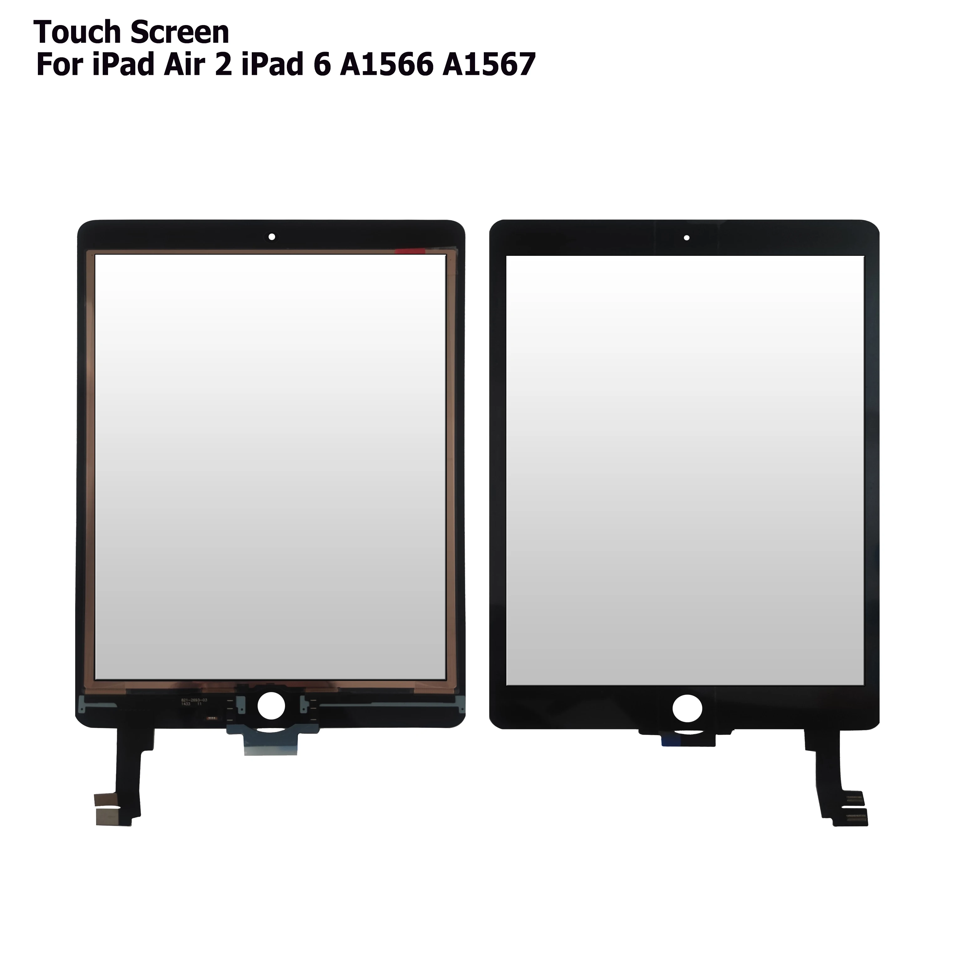 Оптовая продажа 5 шт. для iPad Air 2 6 A1566 A1567 сенсорный экран дигитайзер Переднее