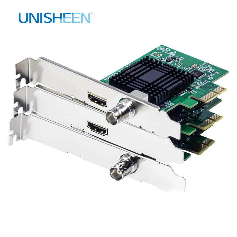 Unisheen Zero-Lag Video Capture PCIe 60FPS Vmix Streaming Live Broadcast 1080P Wirecast OBS Xsplit