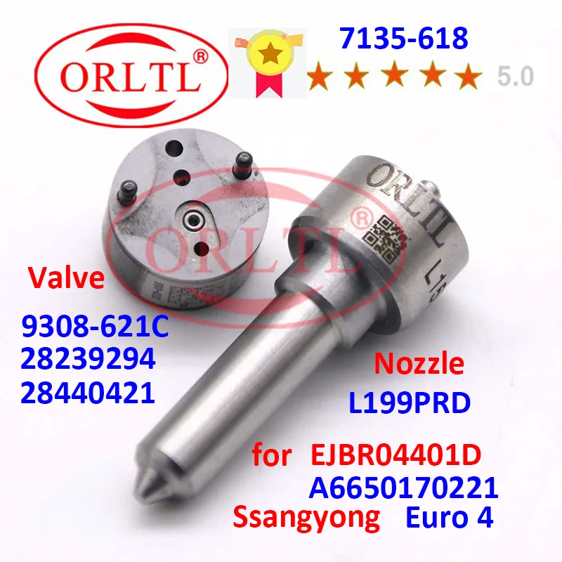 ORLTL NOZZLE L199PBD КЛАПАН 9308-621C РЕМОНТНЫЕ КОМПЛЕКТЫ (7135-618) ИНЖЕКТОР ДЛЯ EJBR04401D A 6650170221