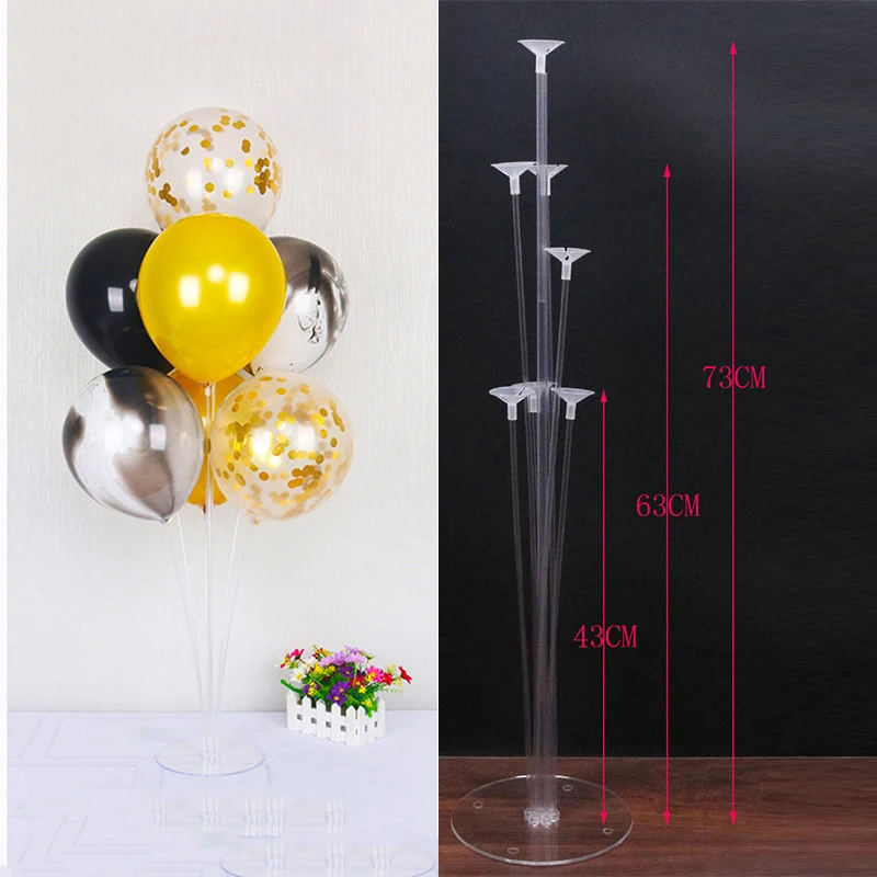 1 ensemble de Ballons joyeux anniversaire  support de Ballons à Air  bâton de ballon  décoration de