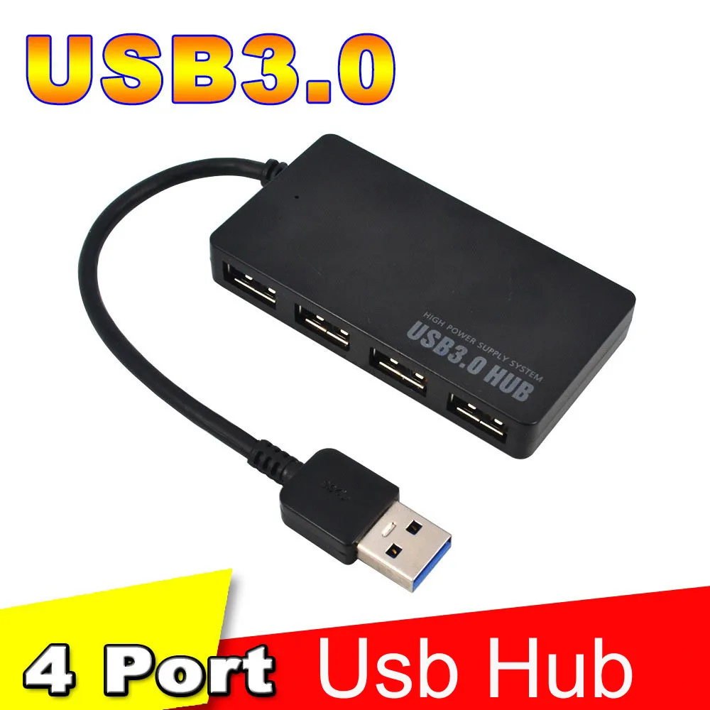 

4-port USB 3.0 HUB High Speed Indicator Light USB Hub For Multi-device PC Computer Laptop Notebook Splitter Adapter 5Gbps #34