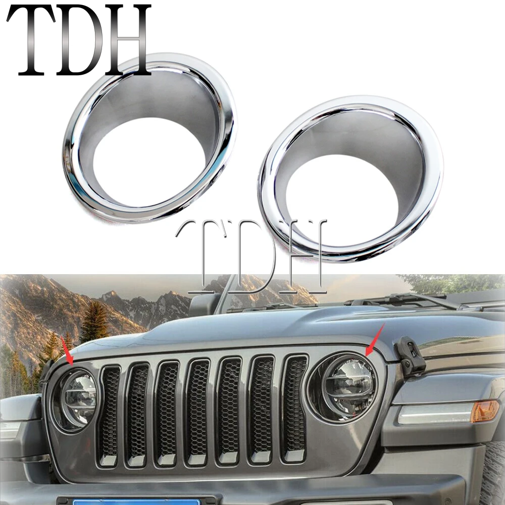 Передние противотуманные фары для Jeep Wrangler JK 2007-2015 2 шт. хромированные/черные из