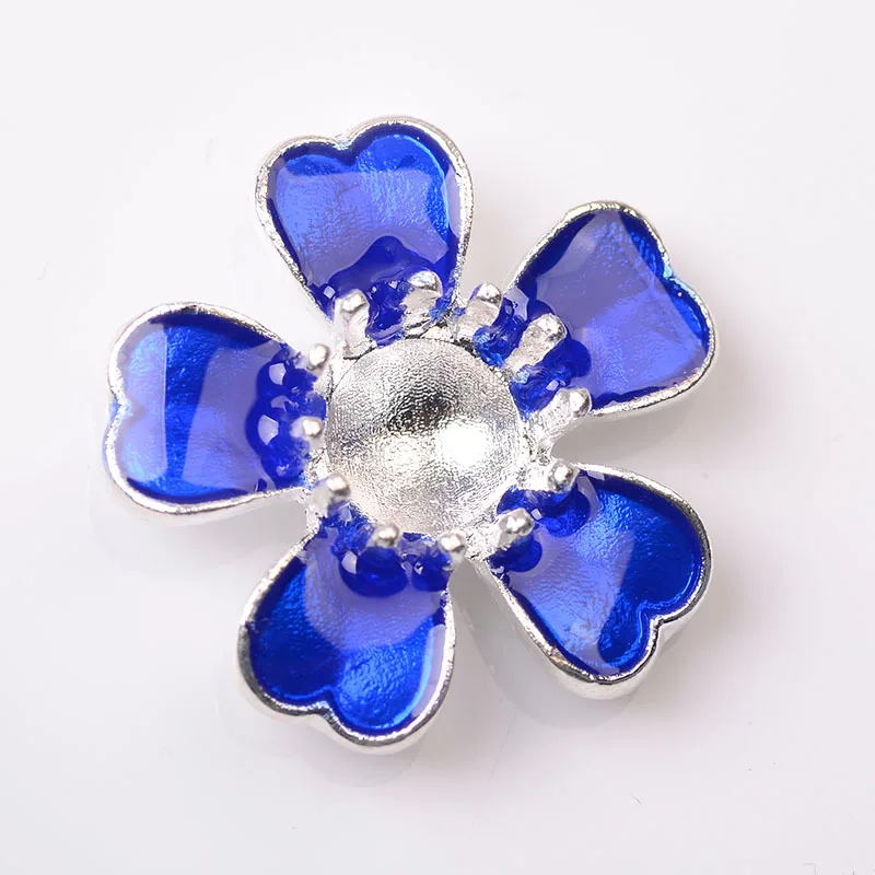 10 шт. 23 мм 24 капли из металлического сплава глазурованные цветы ретро головной