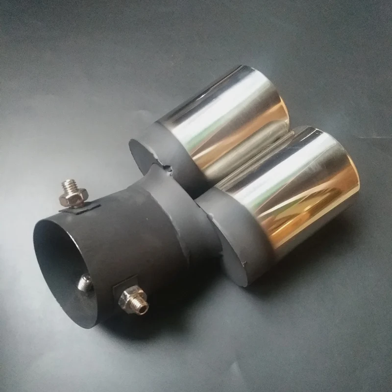 Автомобильный Универсальный глушитель выхлопной трубы из нержавеющей стали для