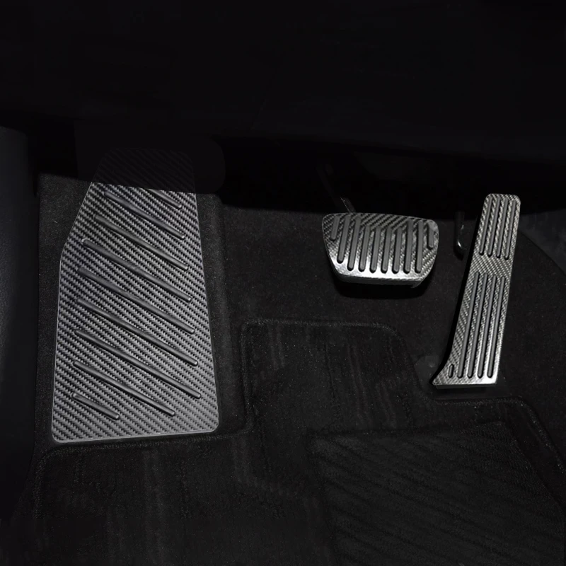 

For Toyota RAV4 RAV 4 XA50 2019 2020 2021 Carbon Accelerator Gas Pedal Brake Pedals Non-Drilling Cover Footrest Pad Accessories