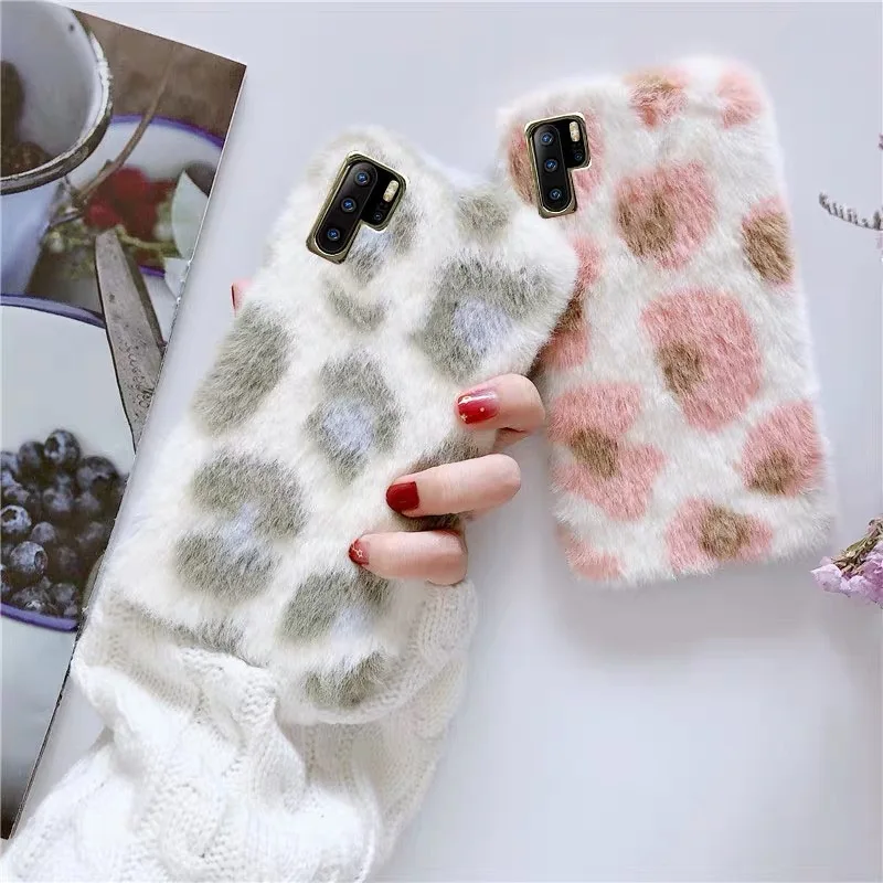 Чехол для телефона huawei P20 P20lite P20pro P30 P30pro теплый мягкий чехол с леопардовым принтом