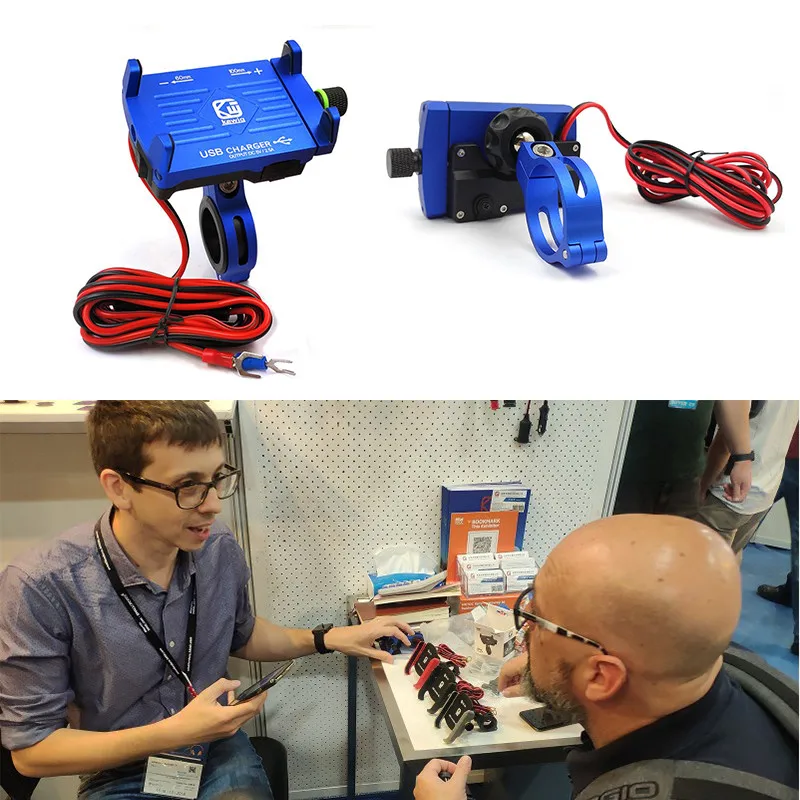 Держатель для телефона мотоцикла с зарядным устройством USB 4 5-6 2 &quotмото