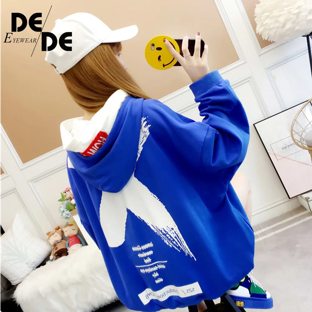 

Распродажа, осенне-зимний модный однотонный пуловер Harajuku с оборками, свободный женский свитер с капюшоном, Женская Повседневная Толстовка