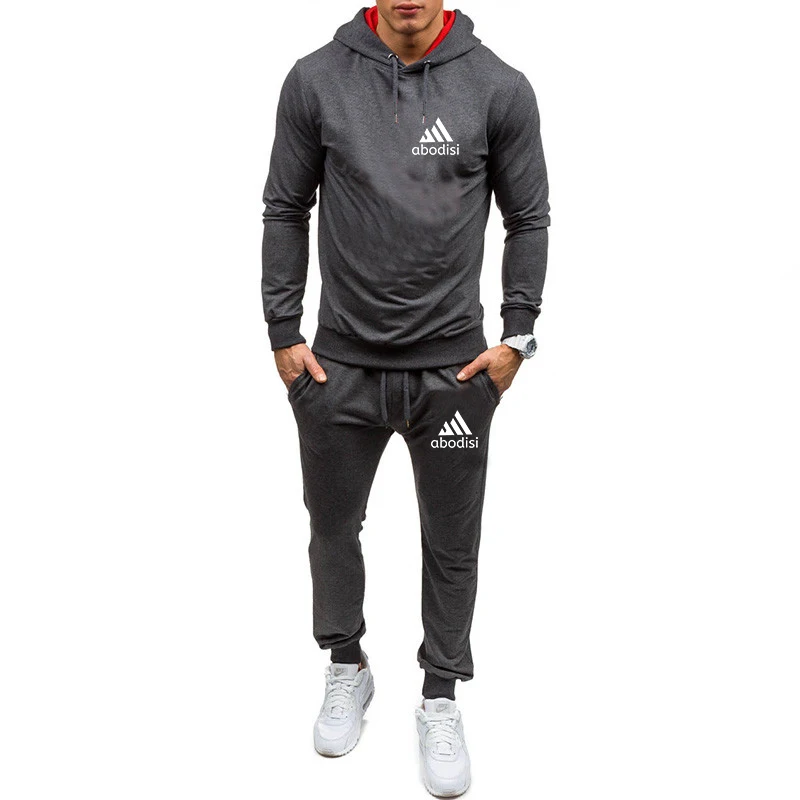 

Brand Casual Sports Hoodie Men's Sets Hoodie Sweatshirt Jogger Fitness Running Clothes Suitable For Spring And Autumn