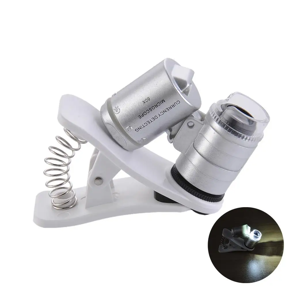 

9882 LED +UV Light Portable Jewelry Magnifier Magnifying Glass Loupe For Currency Detecting Antique Jade Identification