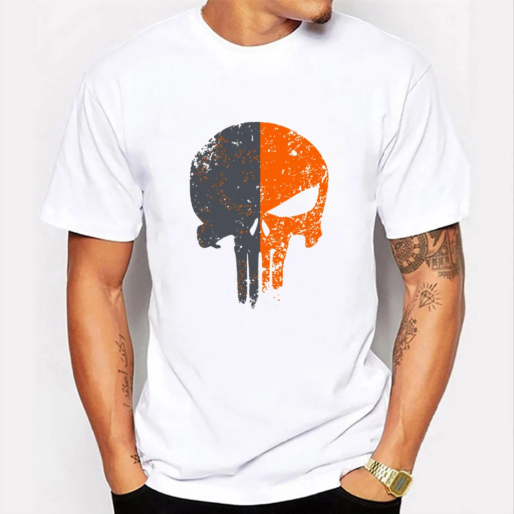 

Футболка мужская с коротким рукавом, круглым вырезом и принтом