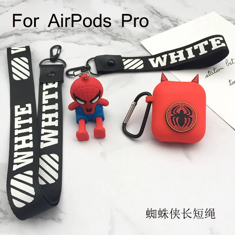 AirPods Pro-3 Чехол для наушников с Бэтменом человеком-пауком для Air Pods Pro Box, сумка для хранения AirPods 1 2, защитный силиконовый чехол с капитаном Америкой - Цвет: AirPods Pro-3