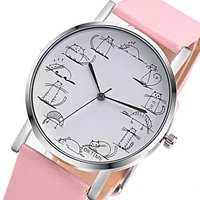 fashion cute cat watches women casual watches leather band quartz wristwatches ladies cheap price dropshipping reloj mujer 2020