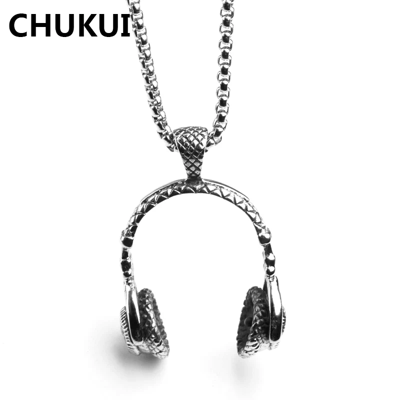 CHUKUI модное ожерелье в стиле панк с подвеской винтажная Серебряная длинная