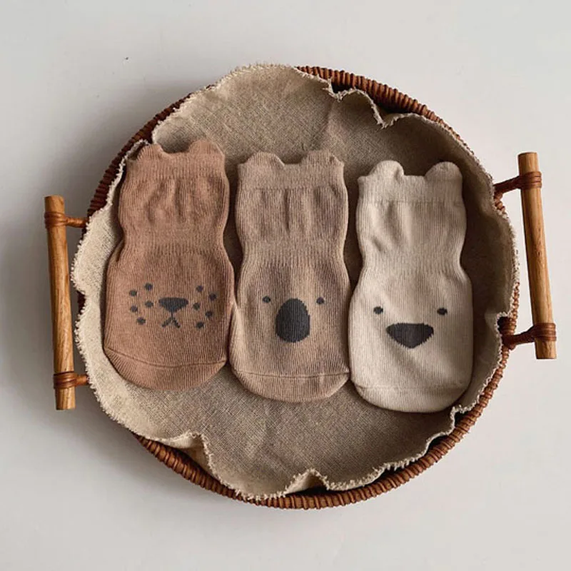 Calcetines antideslizantes de algod&oacute;n suave para ni&ntilde;os y ni&ntilde;as, medias para reci&eacute;n nacidos de 0 a 5 a&ntilde;os, para oto&ntilde;o e invierno, 3 pares, novedad de 2021-5