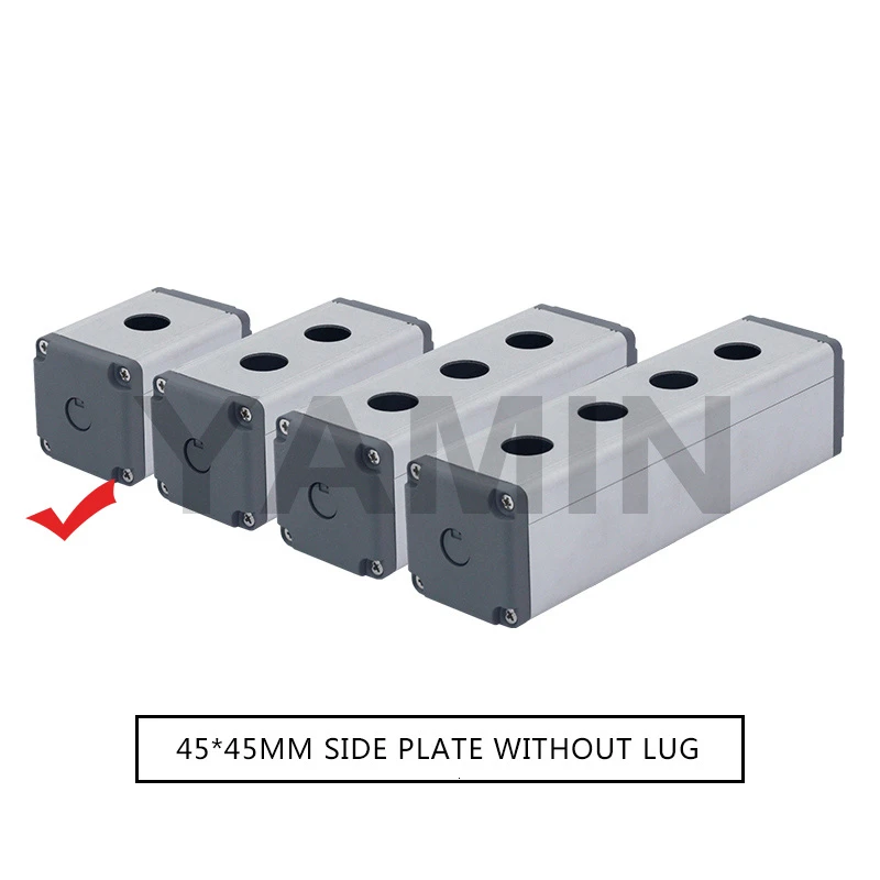 45MM 1 Hole 16/19/22mm Aluminium Alloy Protective Box For Metal Push Button Switch IP67 Waterproof Industrial 12/3/4 Holes Single Row - Цвет: 45MM 1 Hole