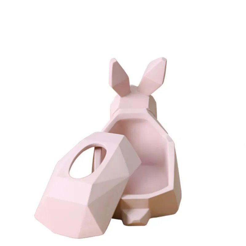 

Nordic geometric rabbit creative tissue box drawer tray modern minimalist living room decoration desktop storage box home decor