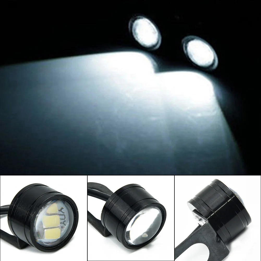 

2Pcs Set 12V Motorcycle White LED Spotlight Headlight Driving Light Fog Lamp Headlight Rearview Mirror LED Headlight Highlamp