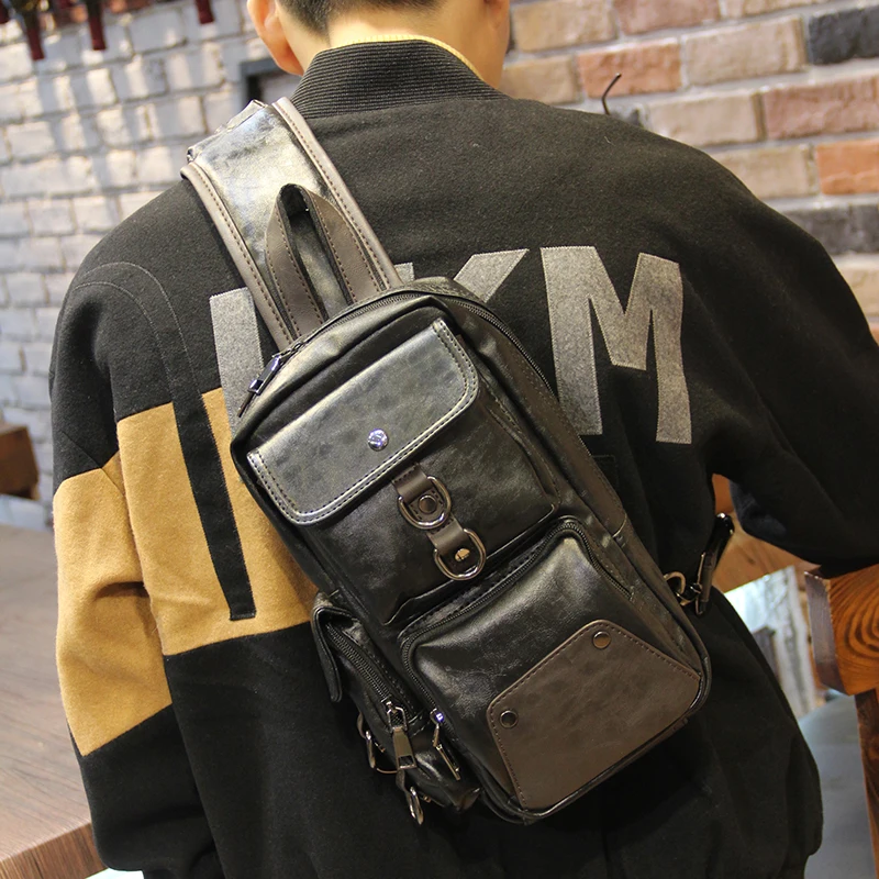 

Men Multifunctional Shoulder Bags Waist Pack Crossbody Luxury Chest Bag Waterproof Fishing Sacoche Homme Chest Bags Men QYQ44