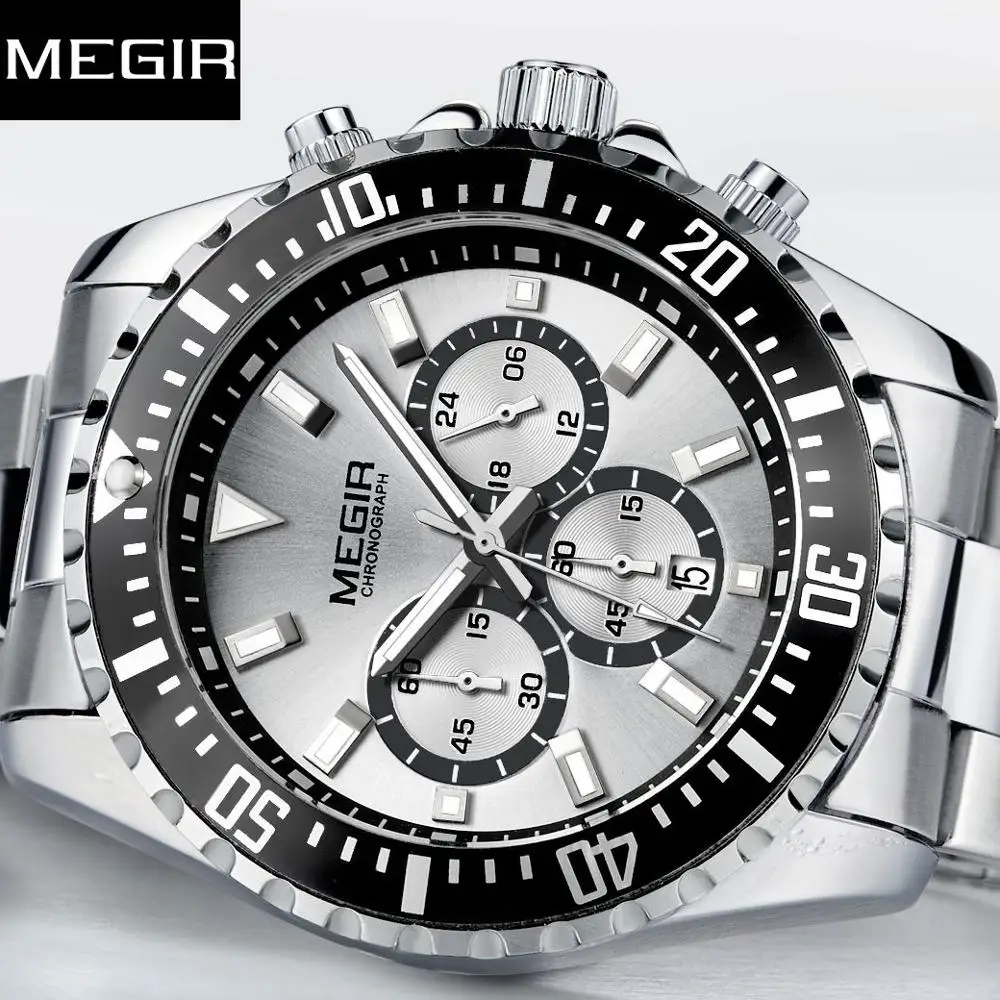 Часы наручные MEGIR Мужские кварцевые брендовые деловые армейские в стиле милитари