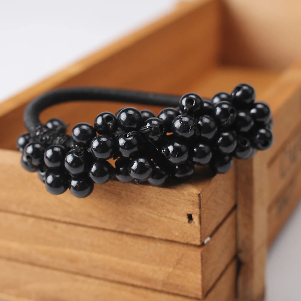 

1Pcs Pearl Scrunchie Rubber Band Rope Elastic Scrunchies Girls Ponytail Holder Hair Bands Headwear Accessories For Women
