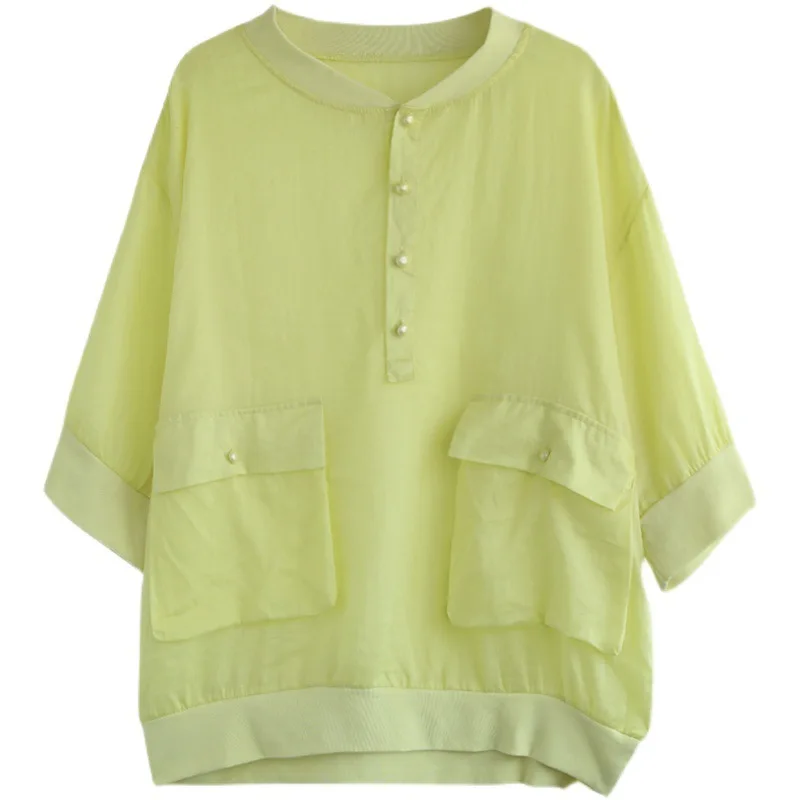 Блузка Max LuLu Женская однотонная в европейском стиле свободная Повседневная